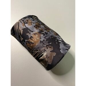 Barrington Vintage Mens Silk Tie Abstract Grey Gold Black Italian Silk Necktie